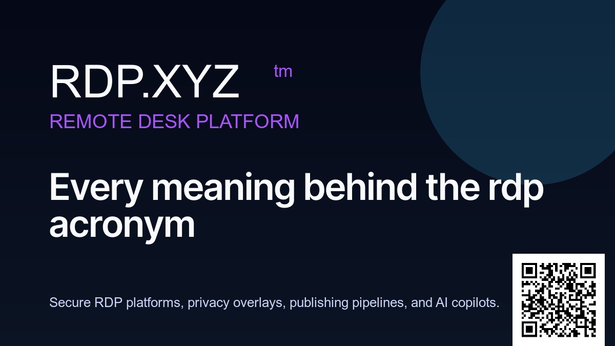 Every meaning behind the rdp acronym